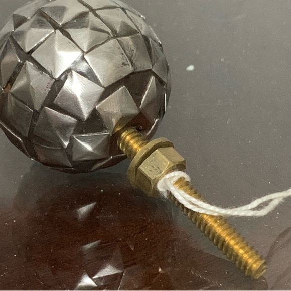 Silver Colored Square Mosaic Drawer Pull - Picture 2 of 6